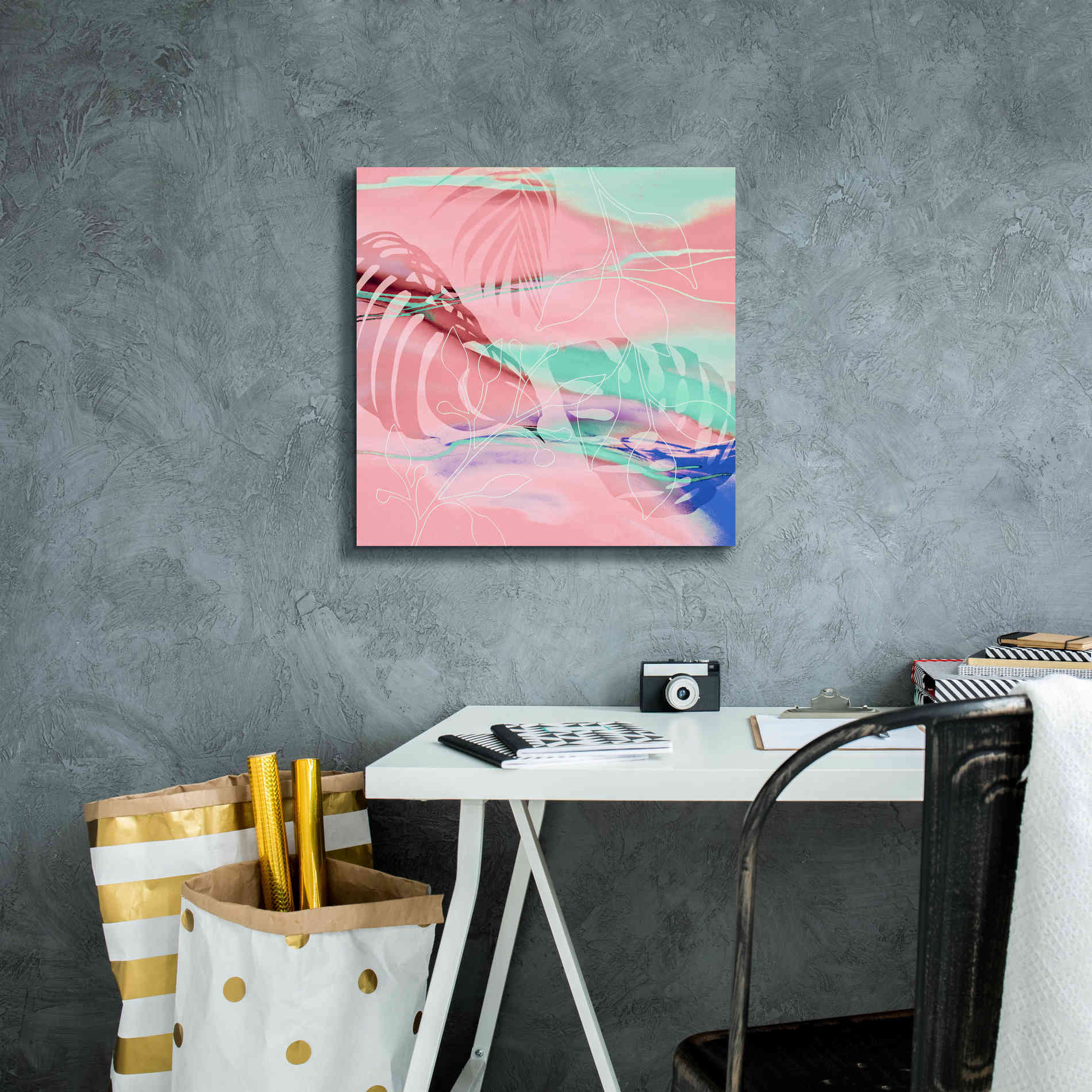 'Tropical Romance' by Andrea Haase, Giclee Canvas Wall Art,18 x 18