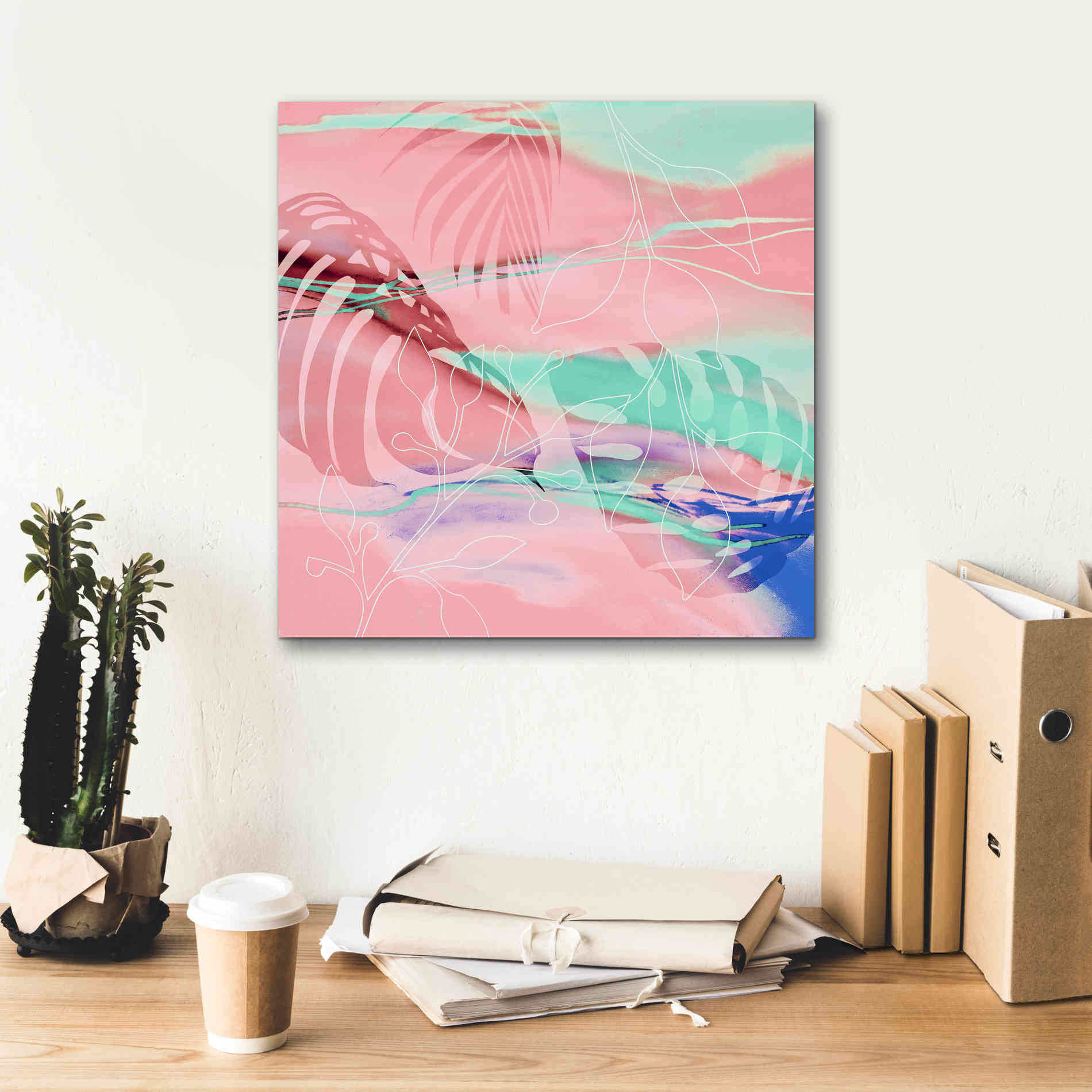 'Tropical Romance' by Andrea Haase, Giclee Canvas Wall Art,18 x 18