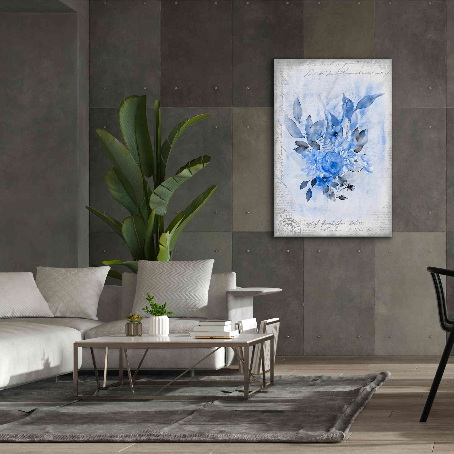 'Blue Flower Dream' by Andrea Haase, Giclee Canvas Wall Art,40 x 60