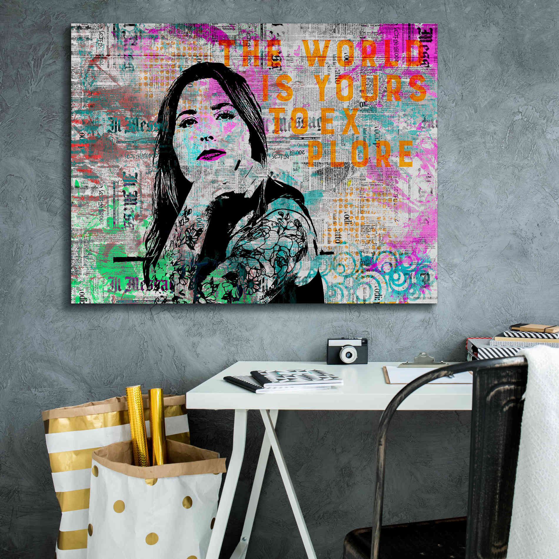 'Urban Living' by Andrea Haase, Giclee Canvas Wall Art,34 x 26