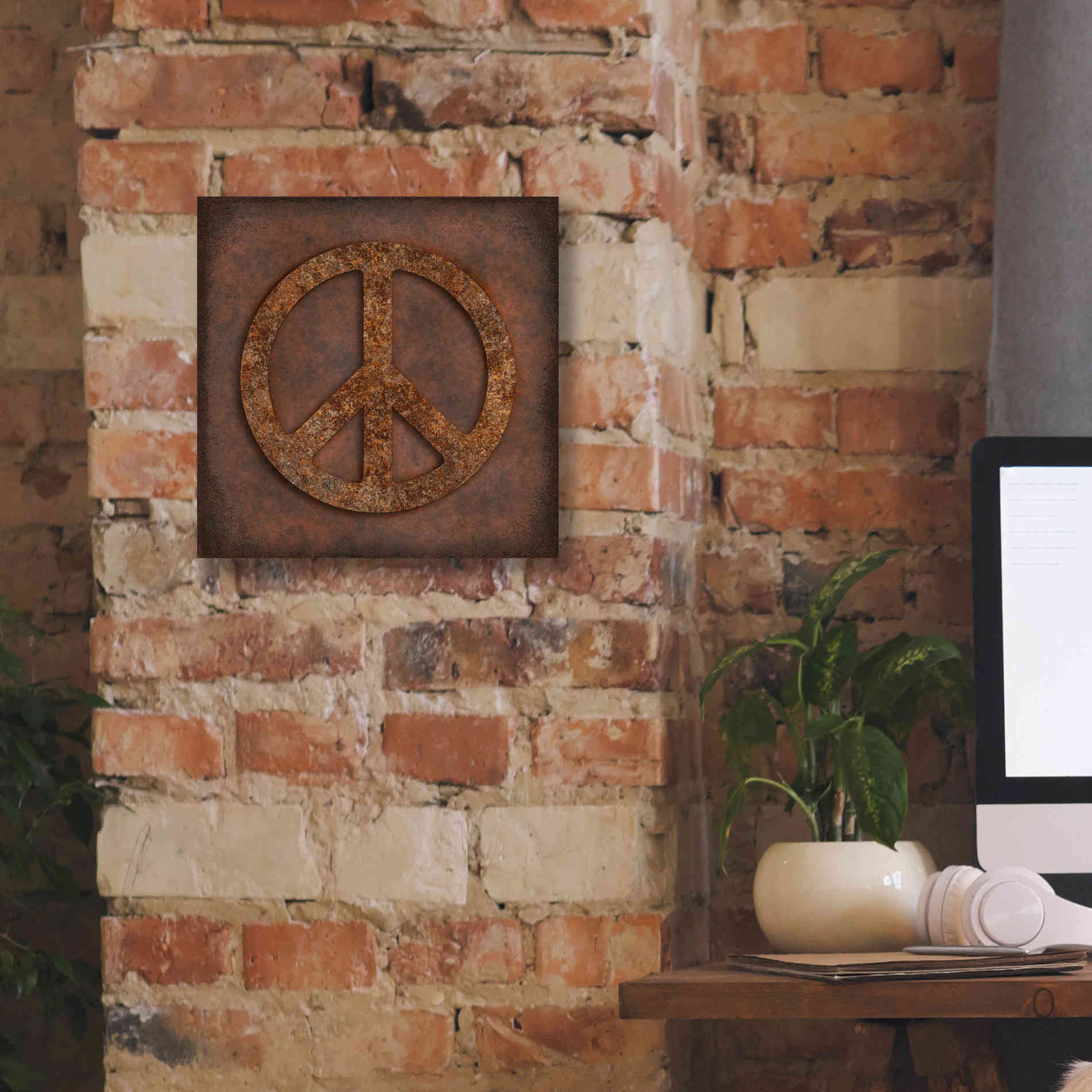 'Rusted Peace ' by Andrea Haase, Giclee Canvas Wall Art,12 x 12