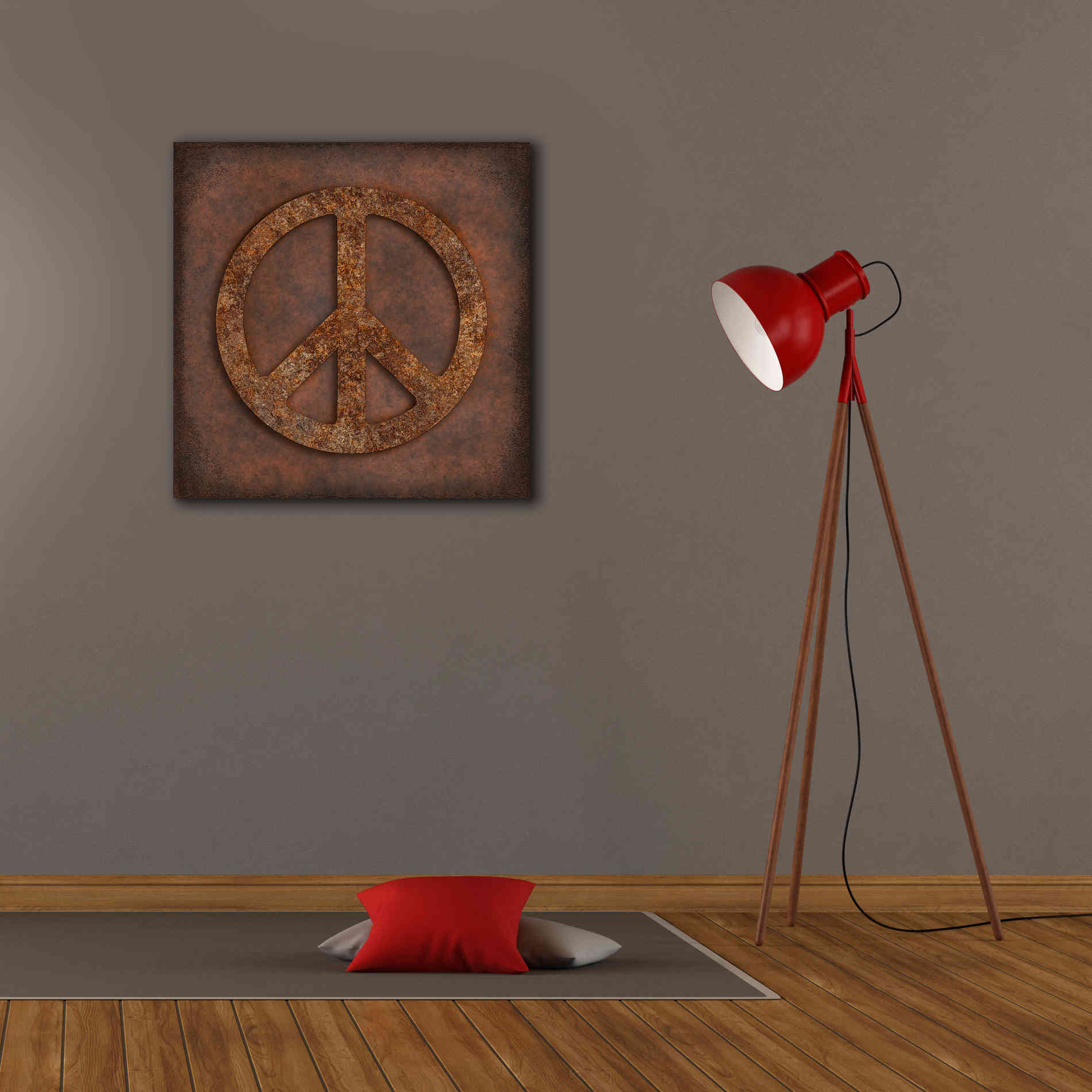 'Rusted Peace ' by Andrea Haase, Giclee Canvas Wall Art,26 x 26