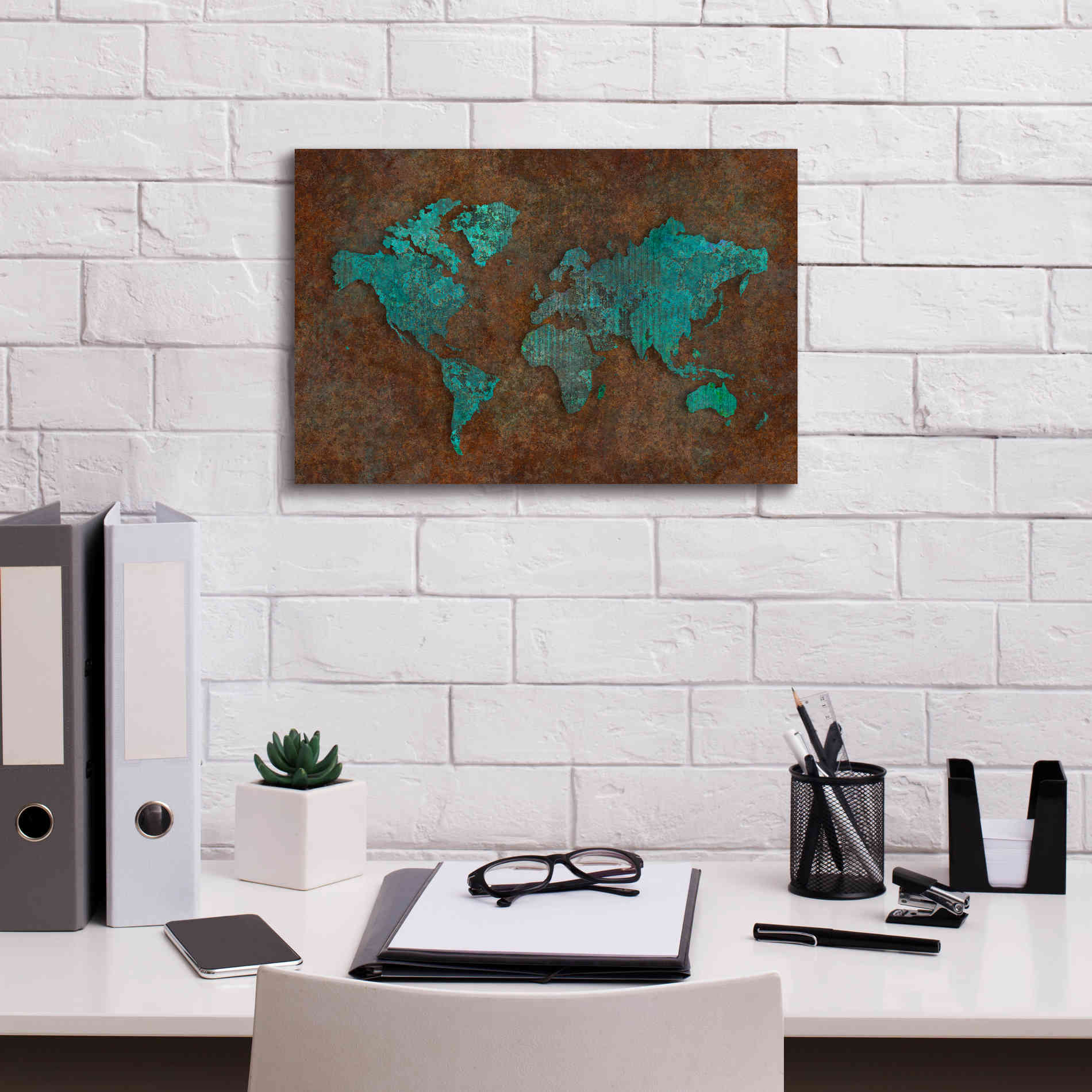 'Rusted World' by Andrea Haase, Giclee Canvas Wall Art,18 x 12