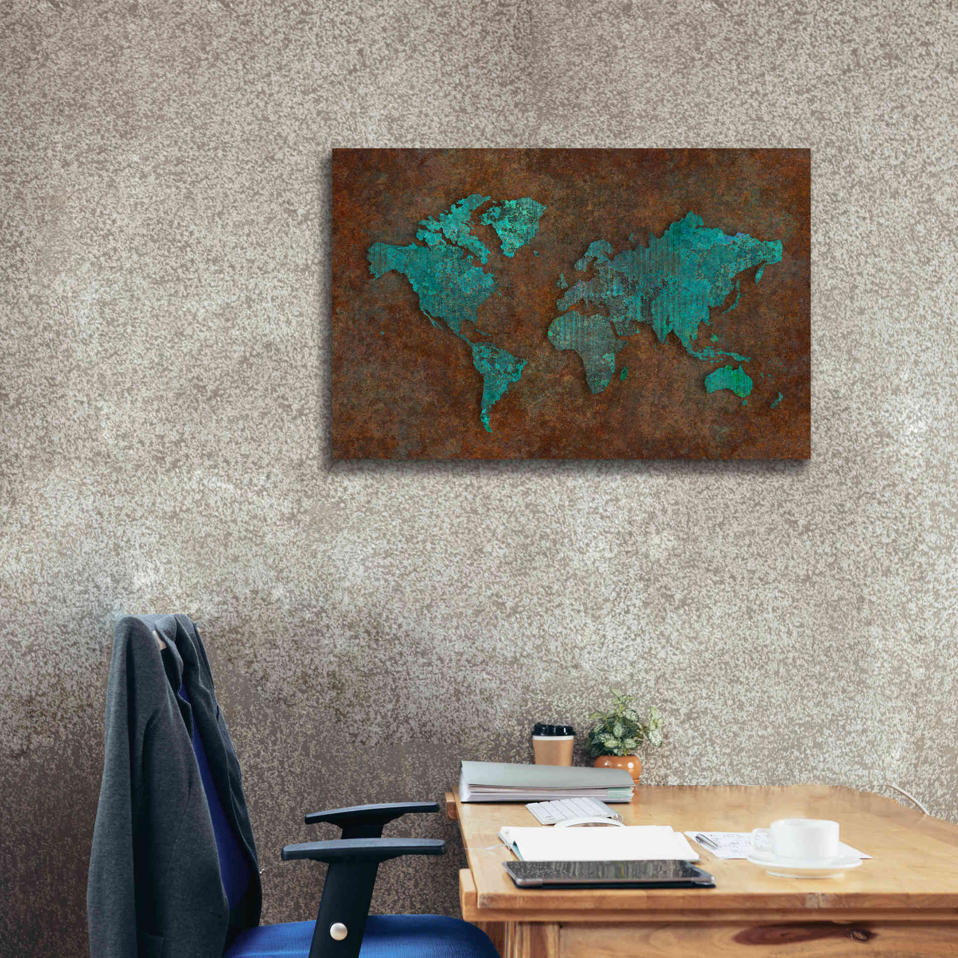 'Rusted World' by Andrea Haase, Giclee Canvas Wall Art,40 x 26