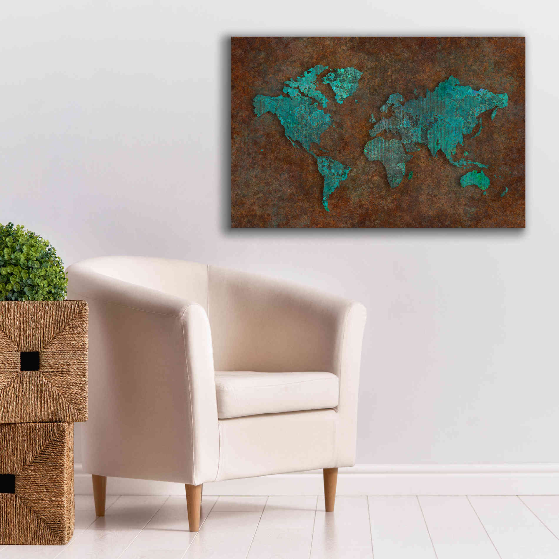 'Rusted World' by Andrea Haase, Giclee Canvas Wall Art,40 x 26