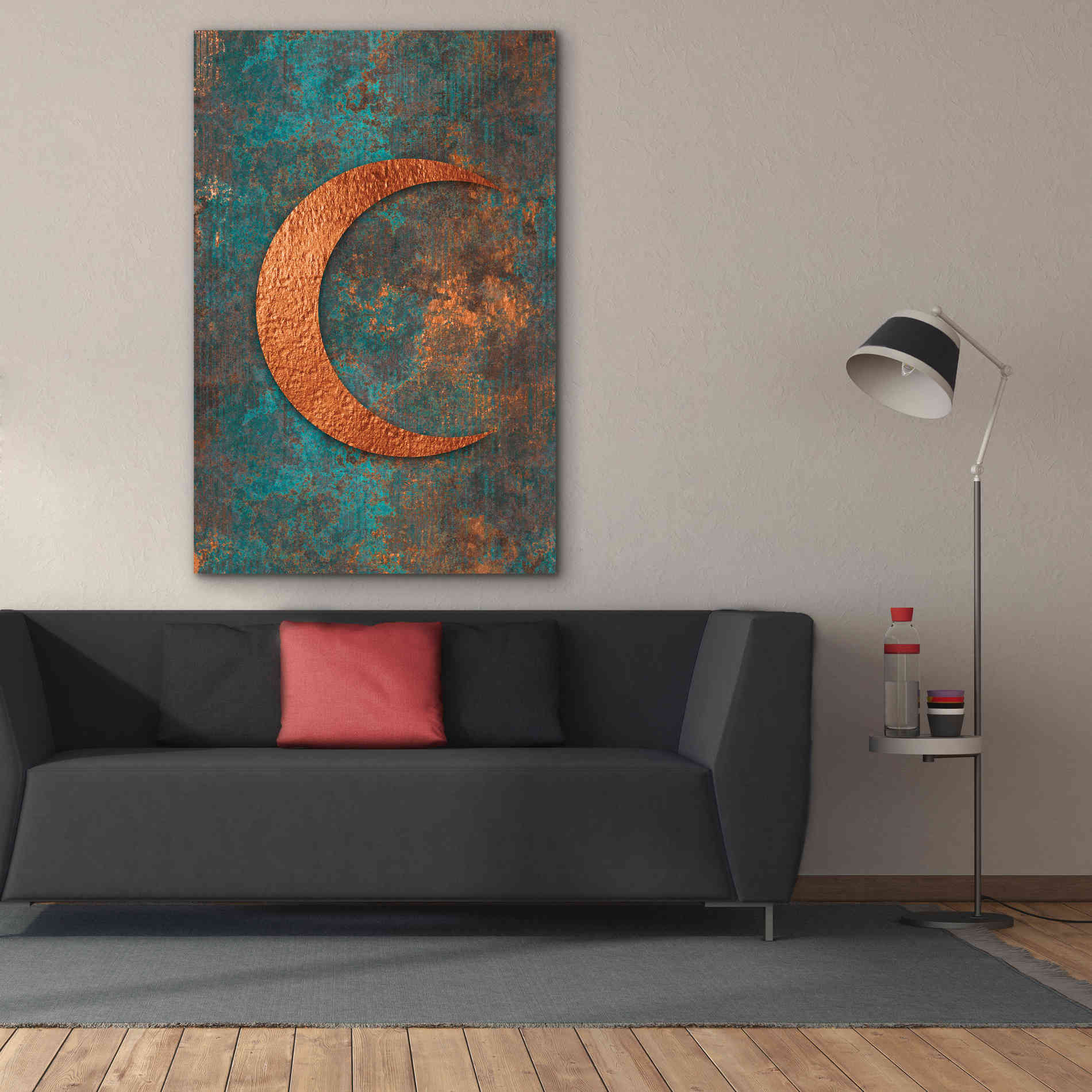 'Moon Symbiosis Of Rust And Copper' by Andrea Haase, Giclee Canvas Wall Art,40 x 60