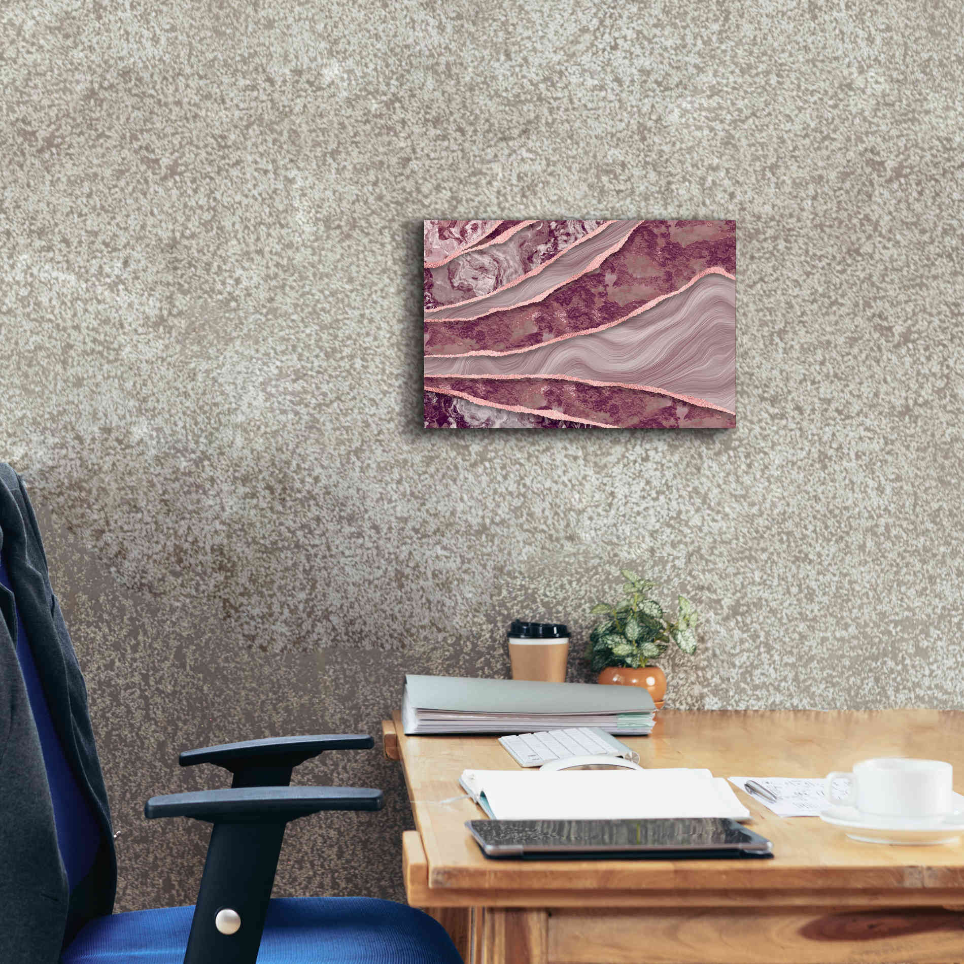 'Rose Quartz Marble And Stone' by Andrea Haase, Giclee Canvas Wall Art,18 x 12