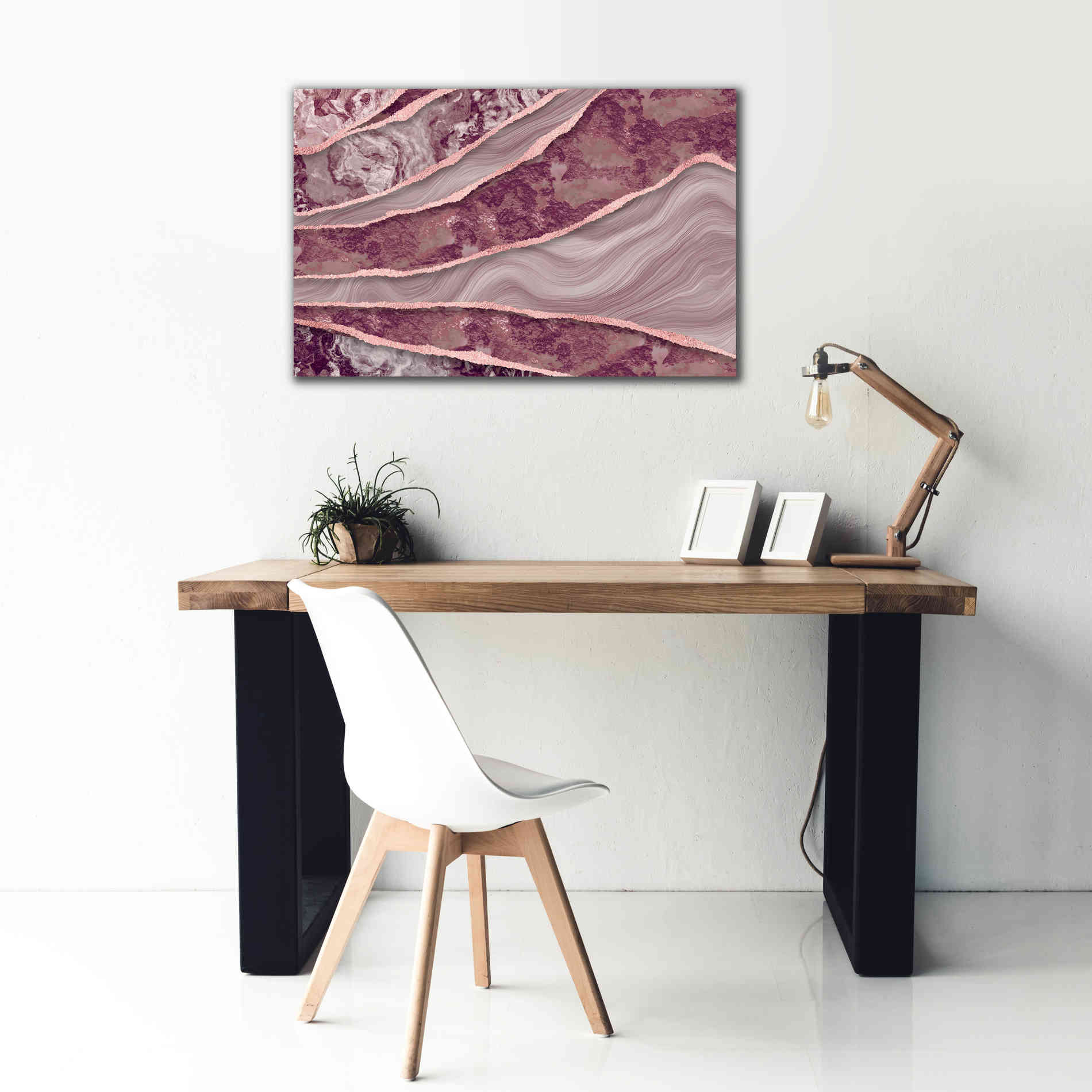 'Rose Quartz Marble And Stone' by Andrea Haase, Giclee Canvas Wall Art,40 x 26