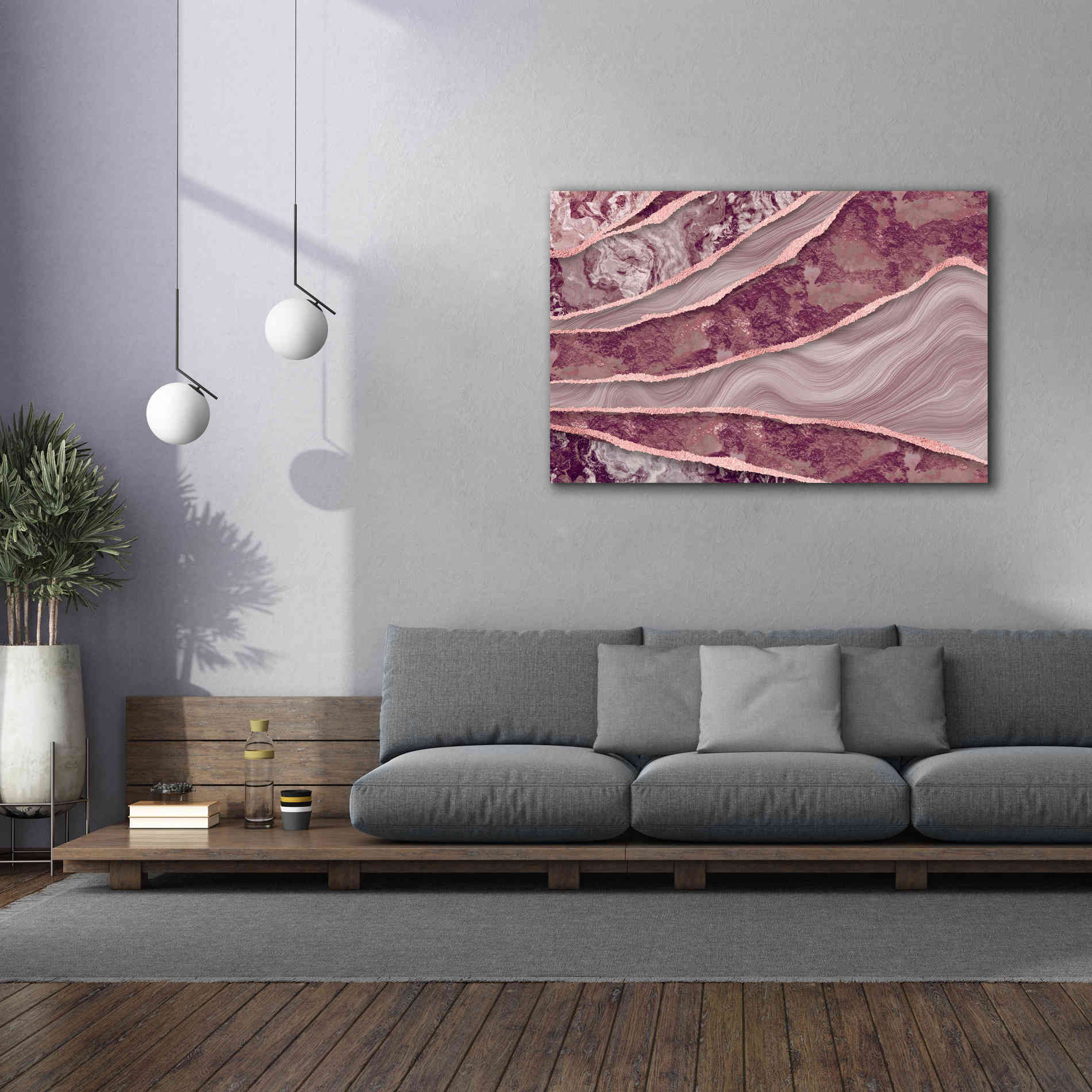 'Rose Quartz Marble And Stone' by Andrea Haase, Giclee Canvas Wall Art,60 x 40