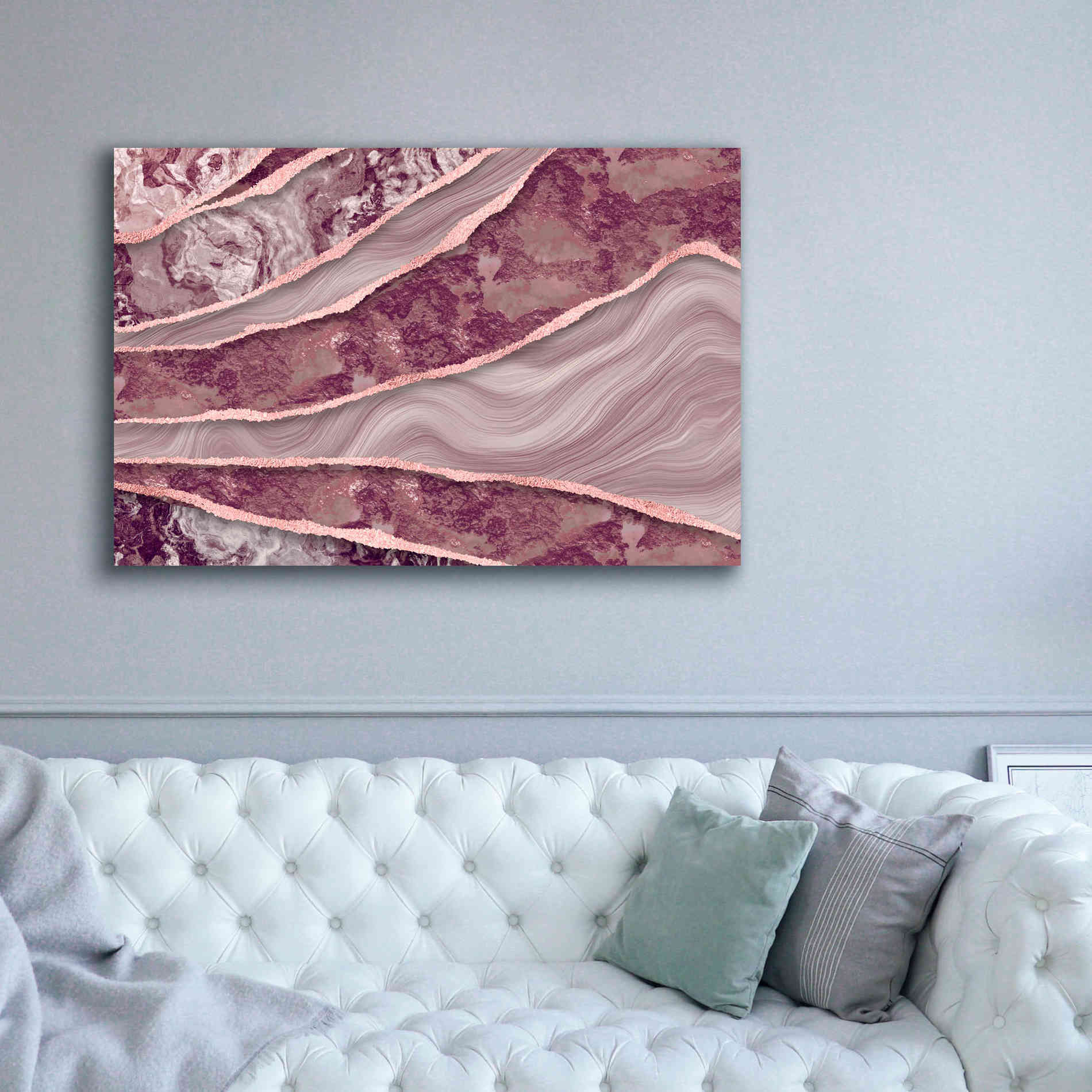 'Rose Quartz Marble And Stone' by Andrea Haase, Giclee Canvas Wall Art,60 x 40