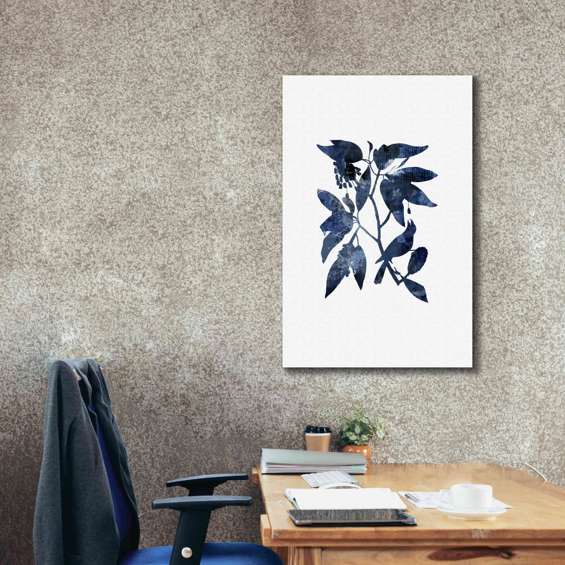 'Blue Night Bird' by Andrea Haase, Giclee Canvas Wall Art,26 x 40