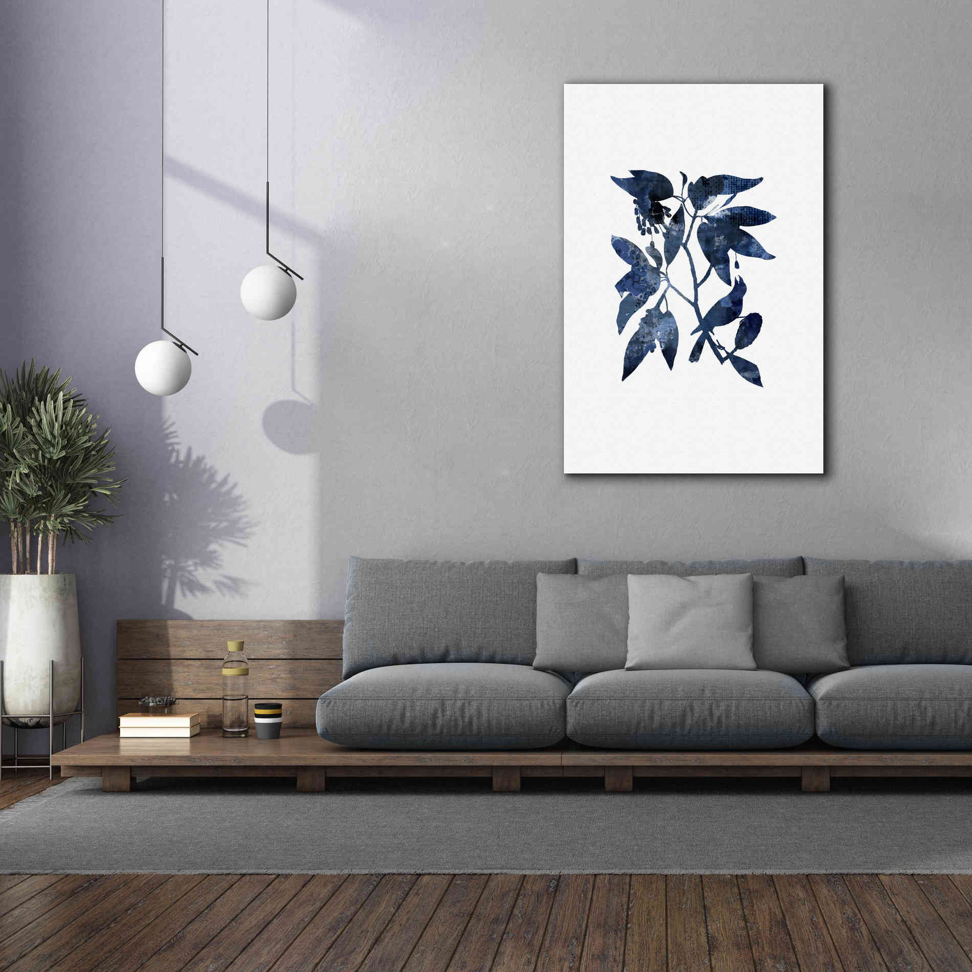 'Blue Night Bird' by Andrea Haase, Giclee Canvas Wall Art,40 x 60