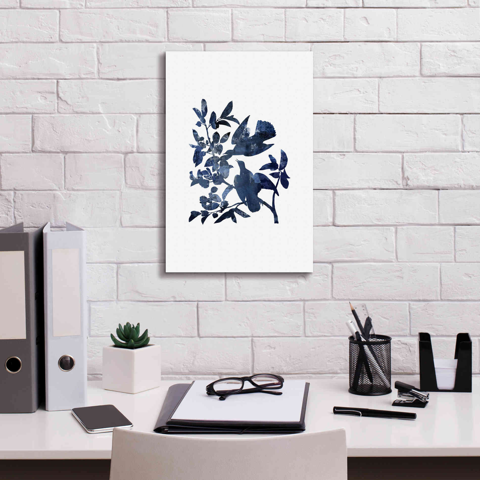 'Midnight Bluebirds' by Andrea Haase, Giclee Canvas Wall Art,12 x 18