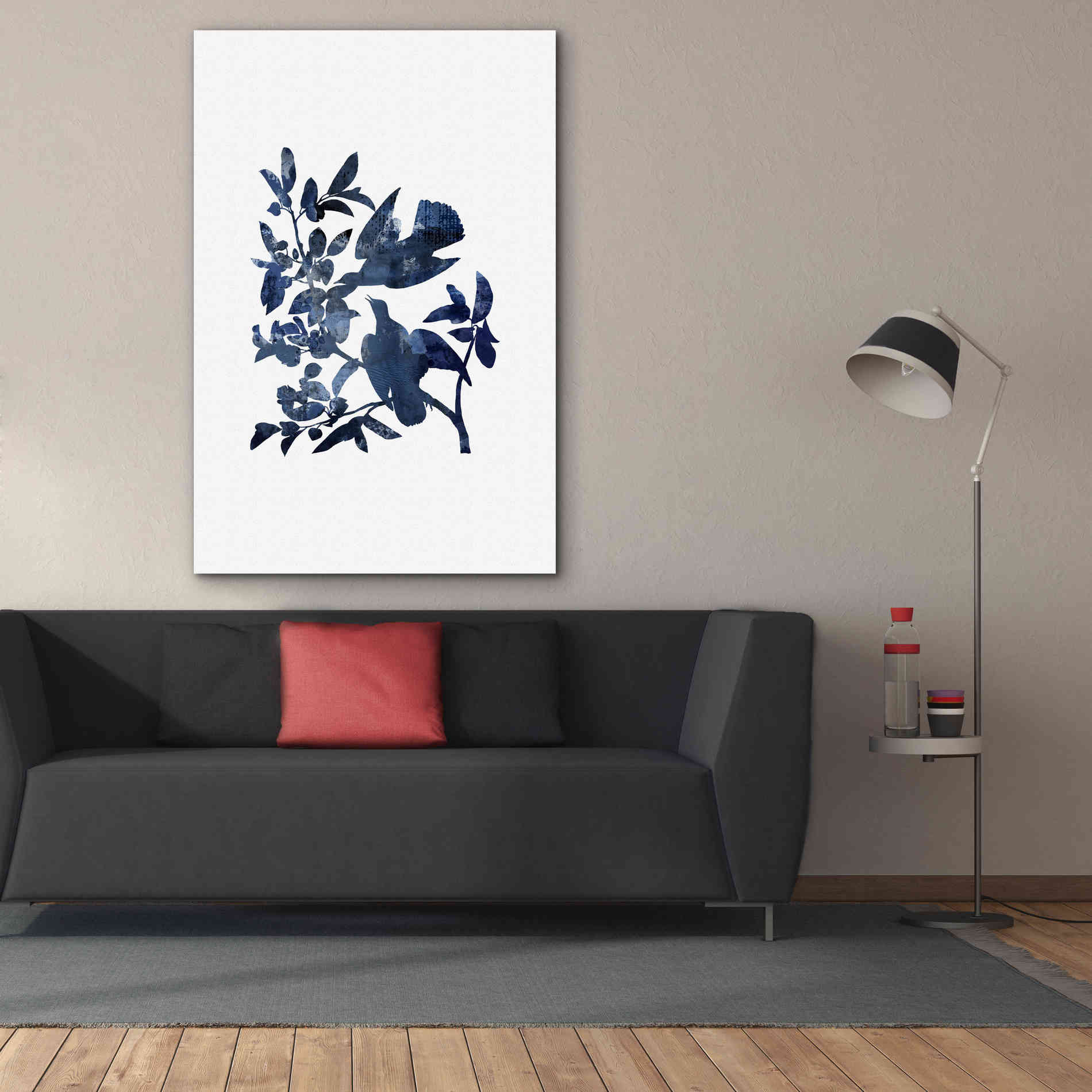 'Midnight Bluebirds' by Andrea Haase, Giclee Canvas Wall Art,40 x 60