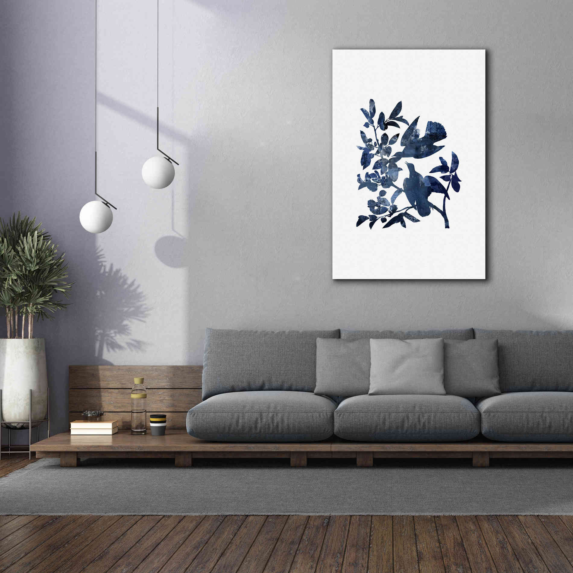 'Midnight Bluebirds' by Andrea Haase, Giclee Canvas Wall Art,40 x 60