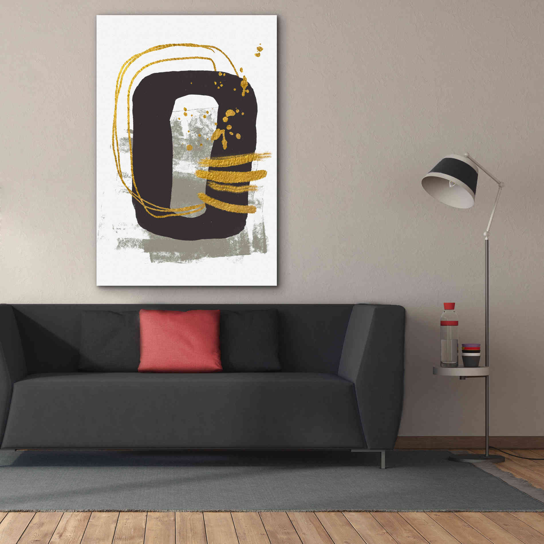 'Gold Meets Neutrals V' by Andrea Haase, Giclee Canvas Wall Art,40 x 60