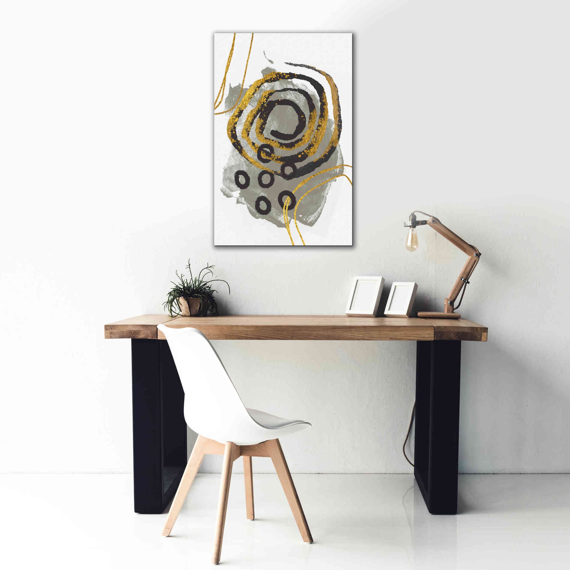 'Gold Meets Neutrals VI' by Andrea Haase, Giclee Canvas Wall Art,26 x 40