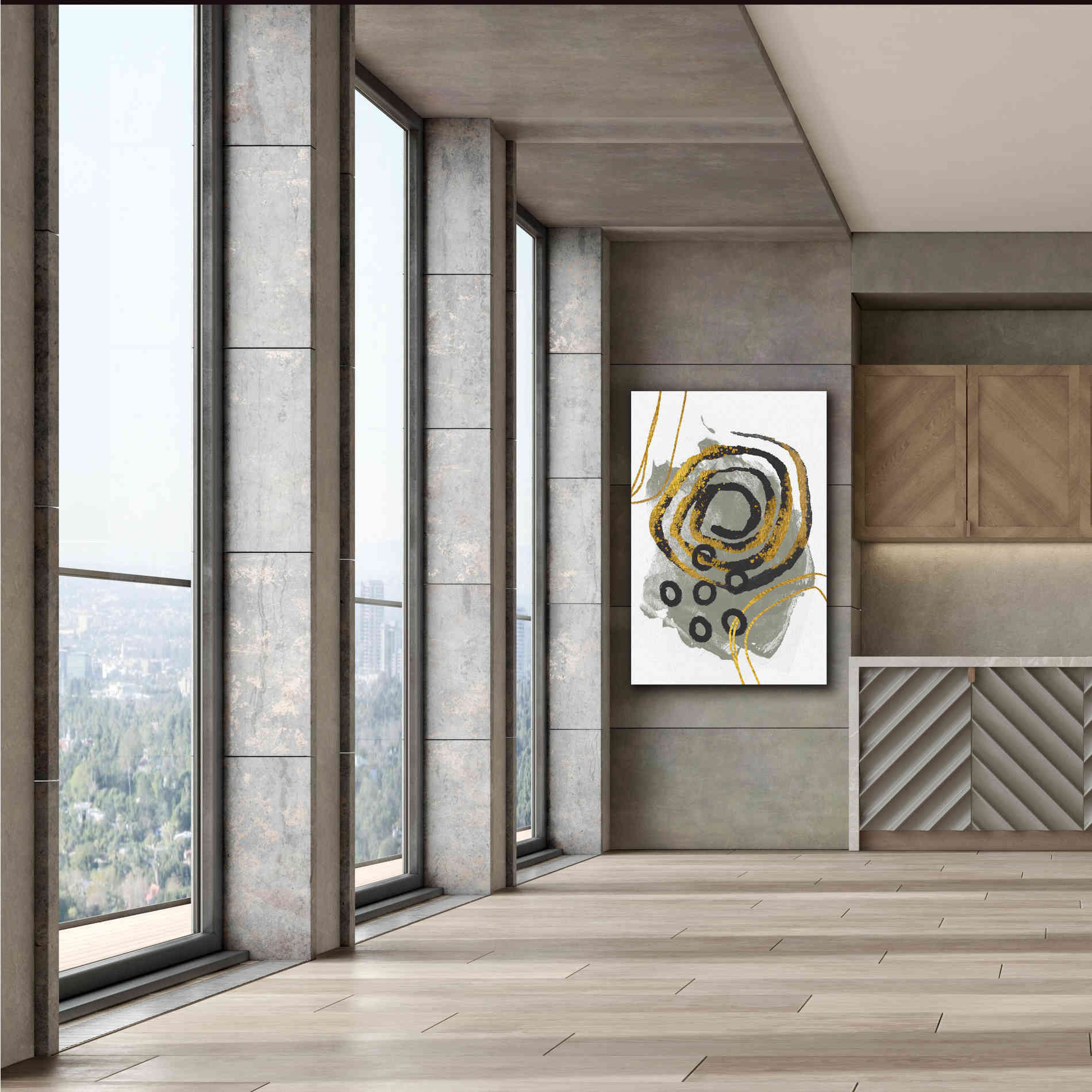 'Gold Meets Neutrals VI' by Andrea Haase, Giclee Canvas Wall Art,40 x 60