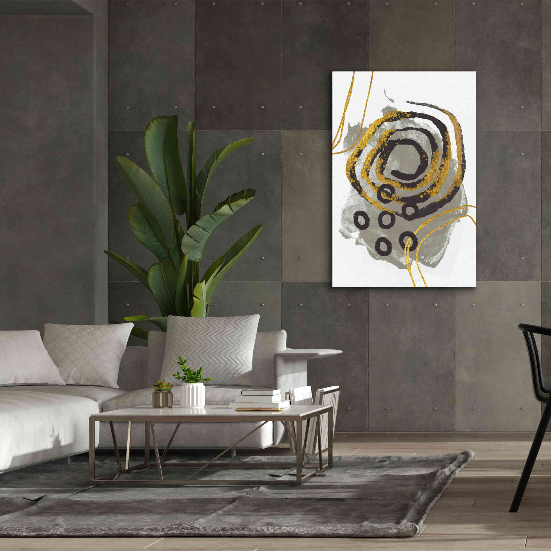 'Gold Meets Neutrals VI' by Andrea Haase, Giclee Canvas Wall Art,40 x 60