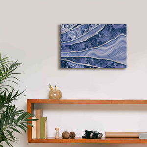 'Blue Marble And Stone' by Andrea Haase Giclee Canvas Wall Art,18 x 12