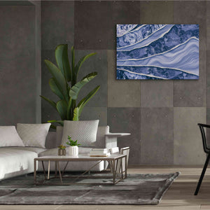 'Blue Marble And Stone' by Andrea Haase Giclee Canvas Wall Art,60 x 40