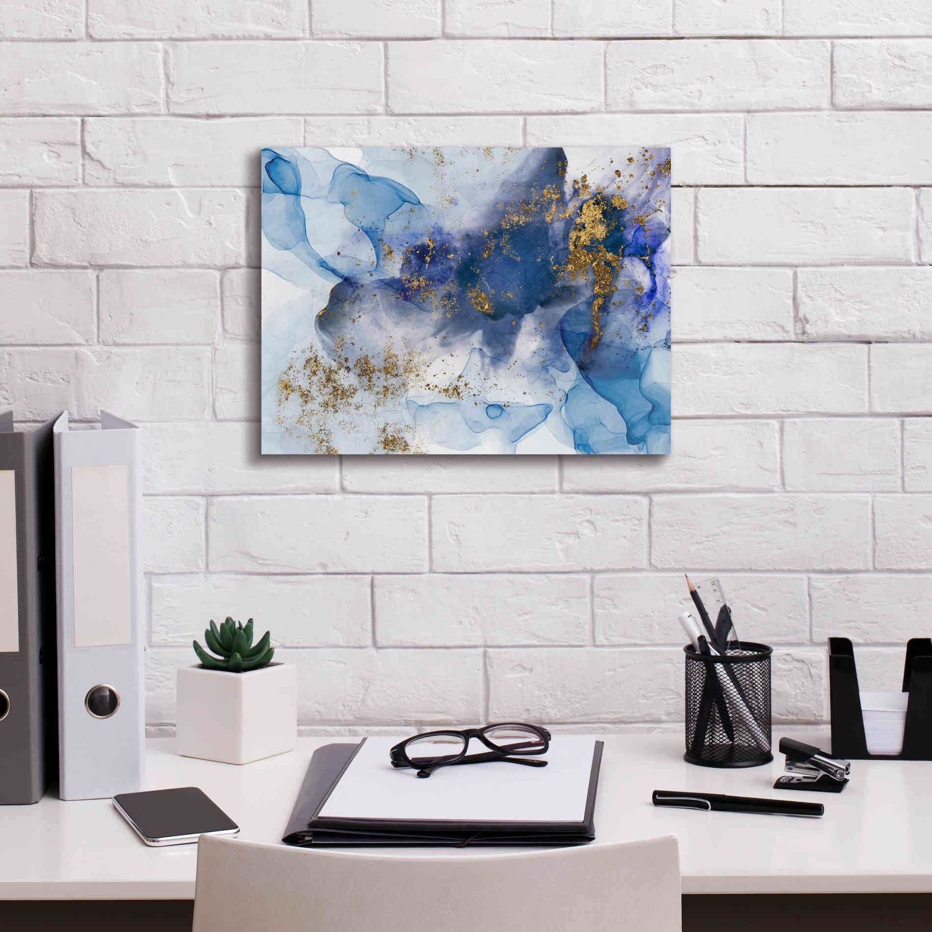 'Alcohol Ink Fantasy VI' by Andrea Haase Giclee Canvas Wall Art,16 x 12