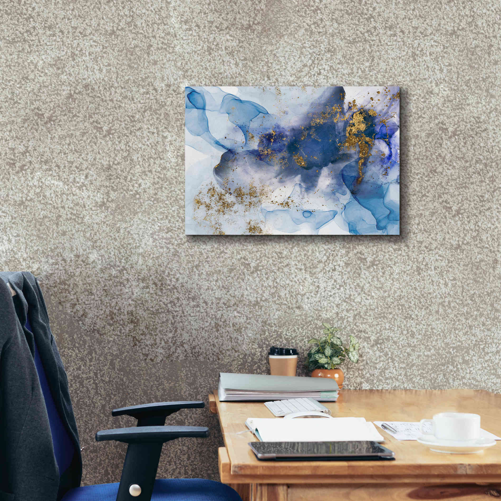 'Alcohol Ink Fantasy VI' by Andrea Haase Giclee Canvas Wall Art,26 x 18