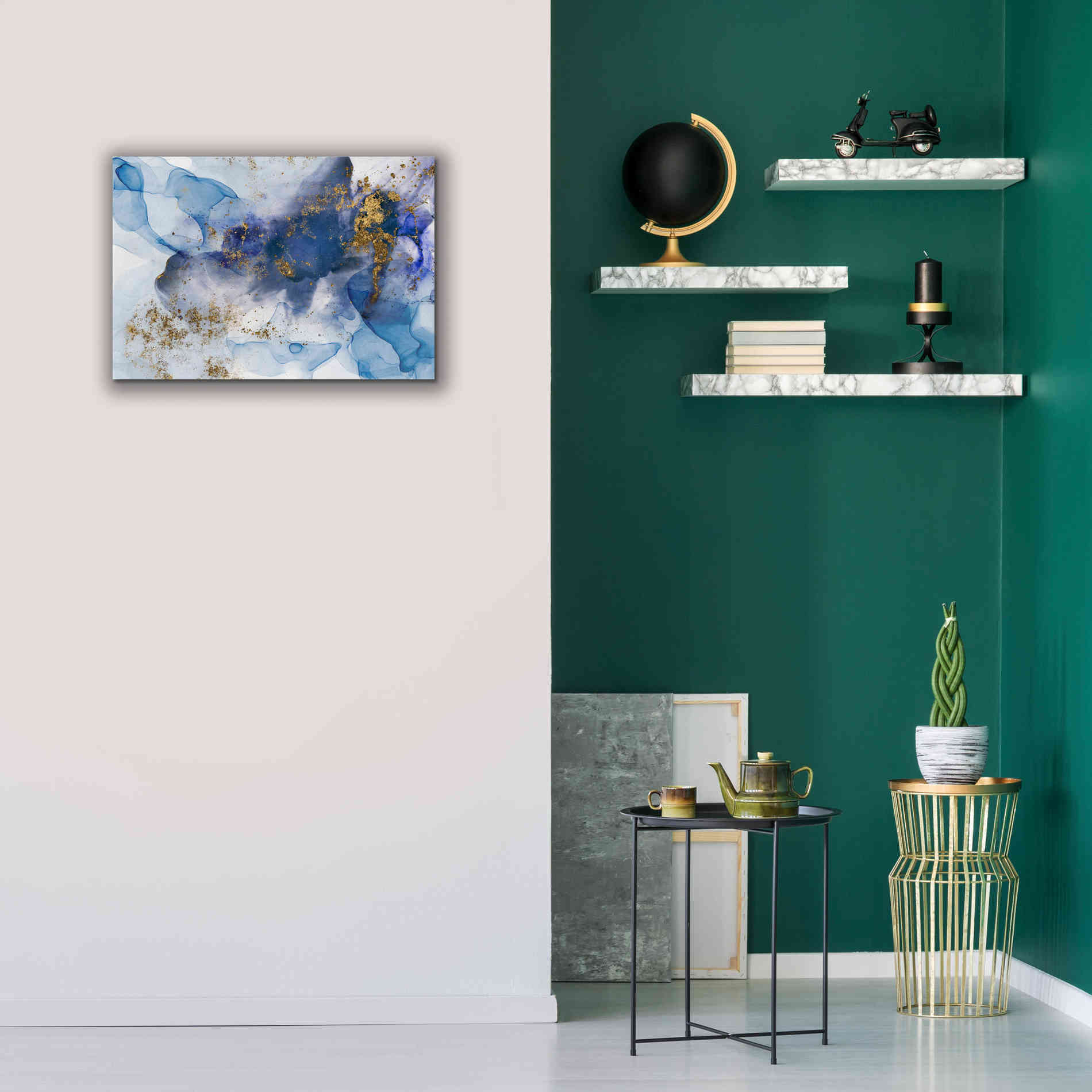 'Alcohol Ink Fantasy VI' by Andrea Haase Giclee Canvas Wall Art,26 x 18