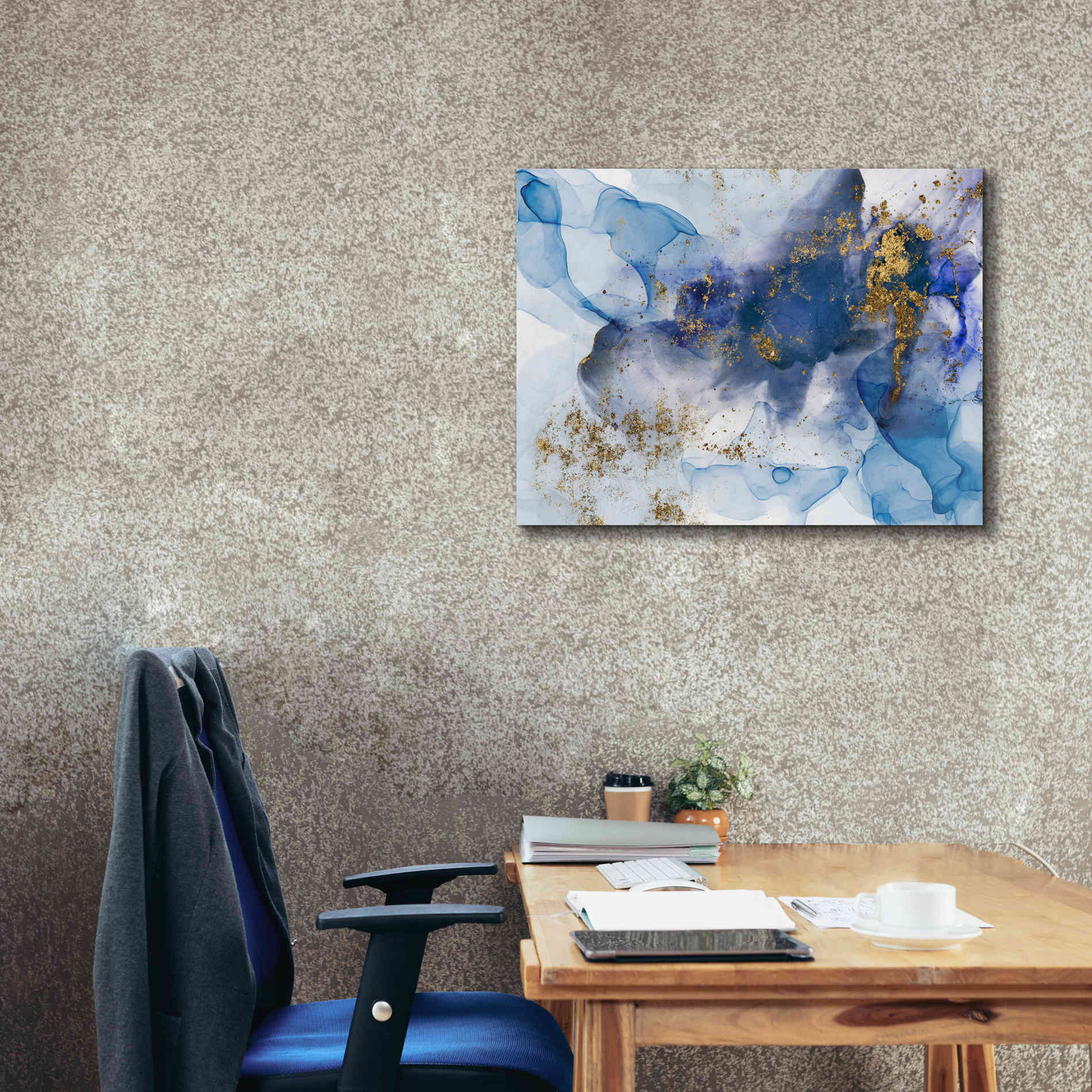 'Alcohol Ink Fantasy VI' by Andrea Haase Giclee Canvas Wall Art,34 x 26