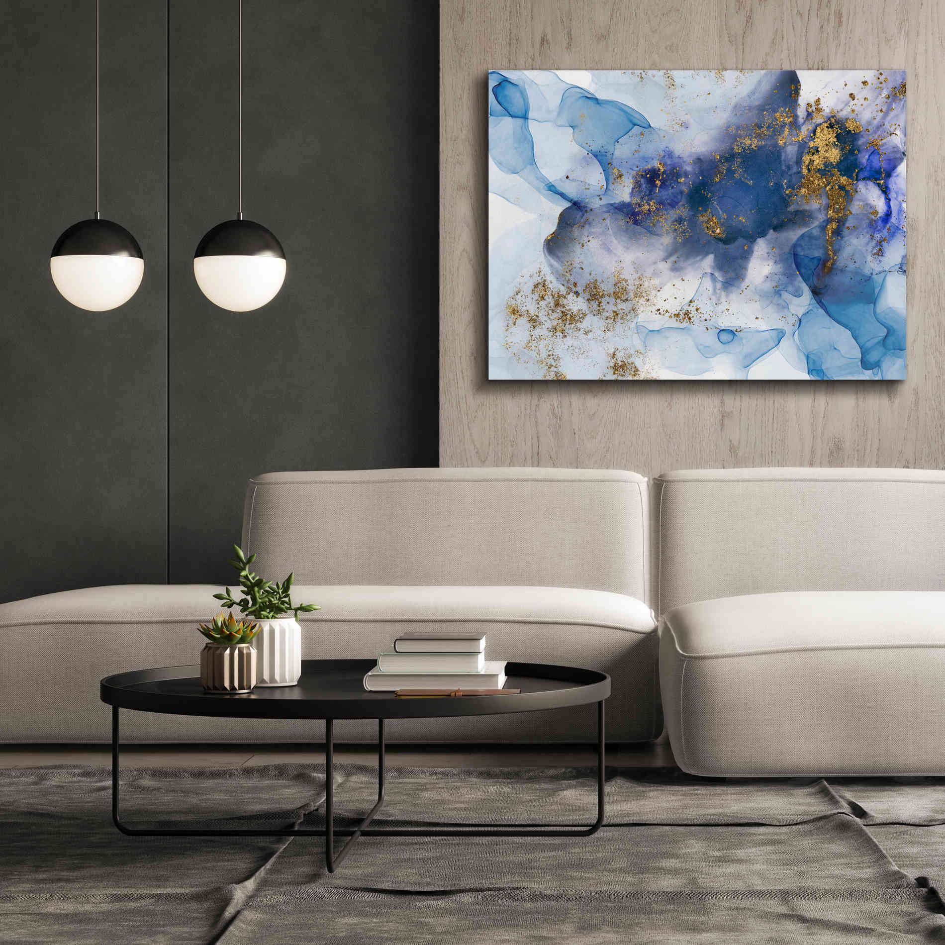 'Alcohol Ink Fantasy VI' by Andrea Haase Giclee Canvas Wall Art,54 x 40