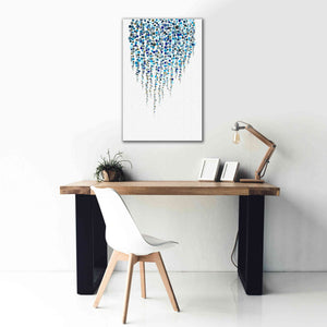 'Fancy Dots Blue' by Andrea Haase Giclee Canvas Wall Art,26 x 40