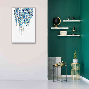 'Fancy Dots Blue' by Andrea Haase Giclee Canvas Wall Art,26 x 40