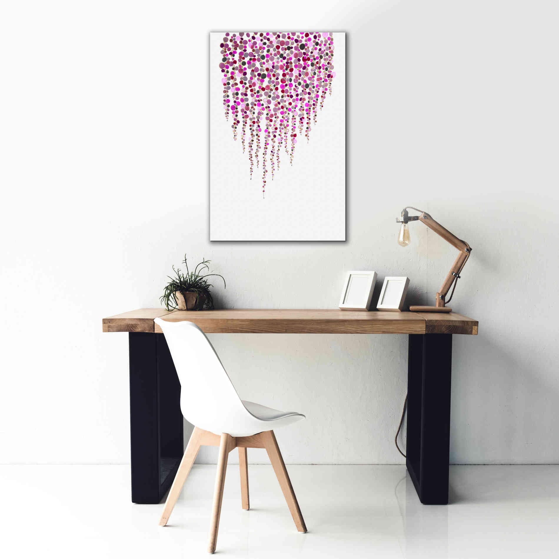 'Fancy Dots Pink' by Andrea Haase Giclee Canvas Wall Art,26 x 40