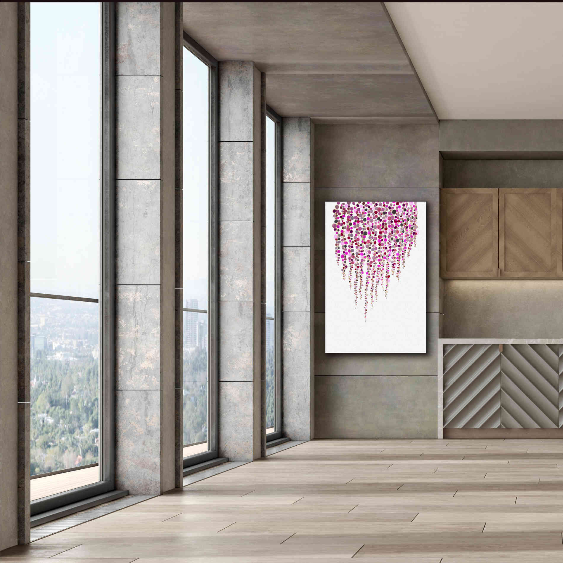 'Fancy Dots Pink' by Andrea Haase Giclee Canvas Wall Art,40 x 60