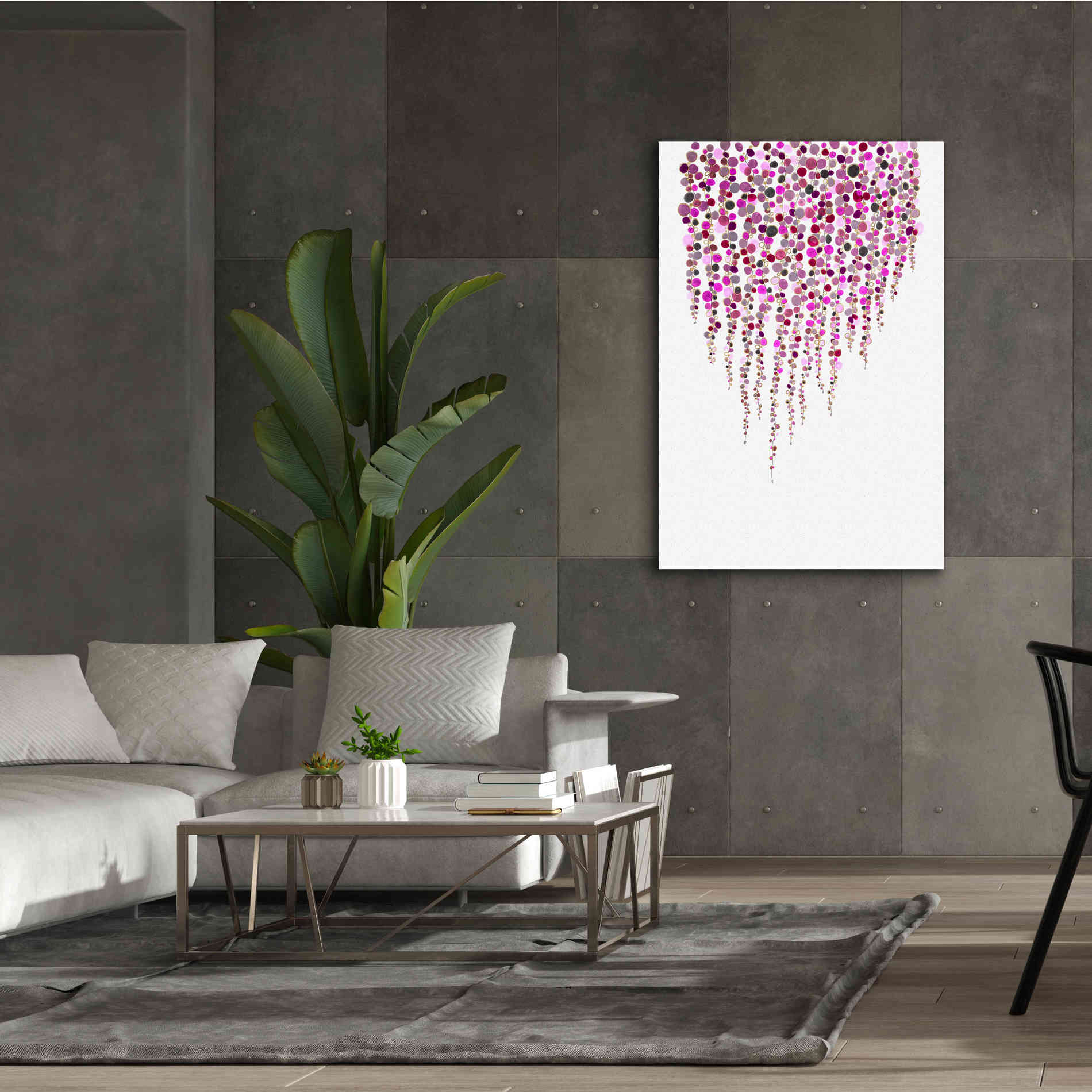 'Fancy Dots Pink' by Andrea Haase Giclee Canvas Wall Art,40 x 60