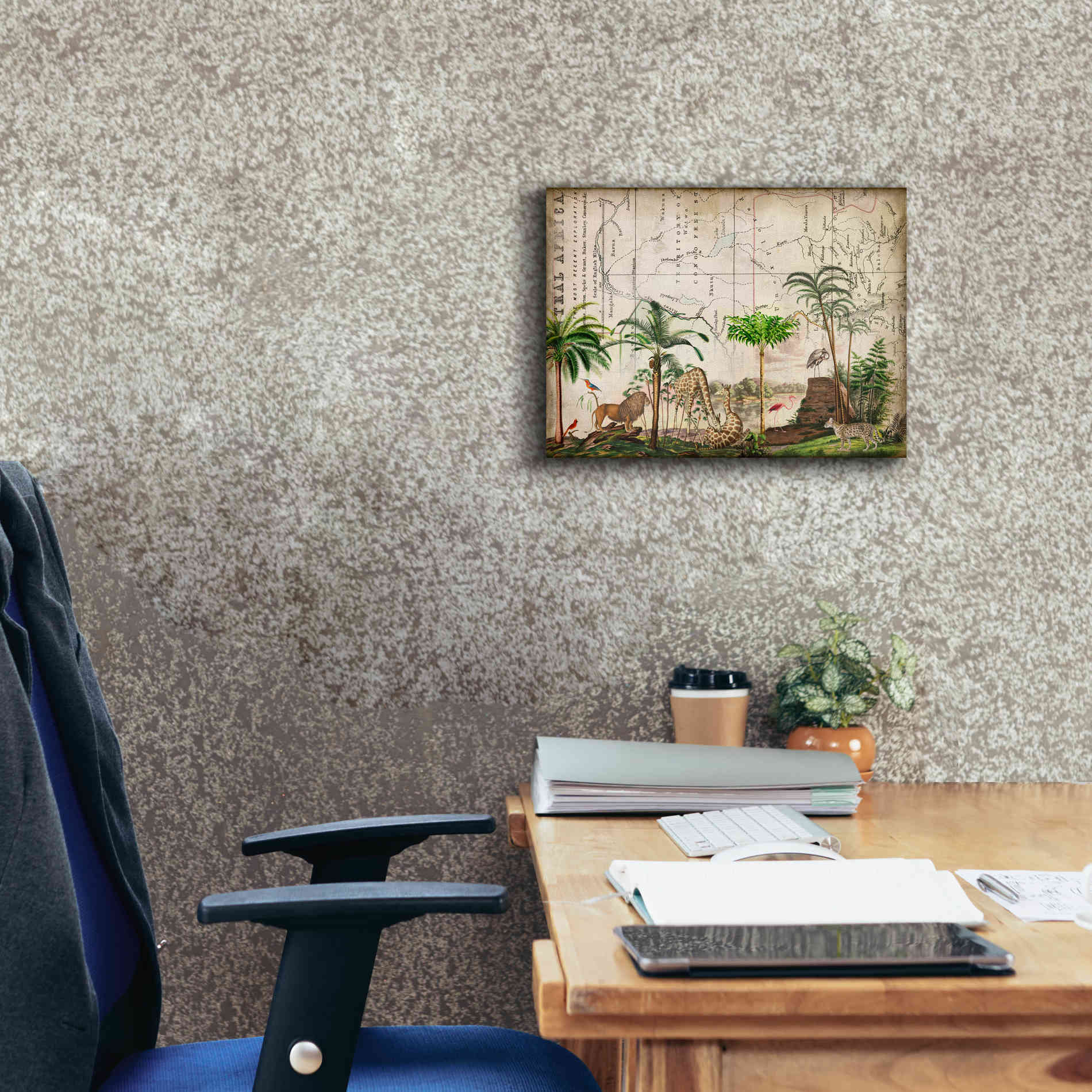 'Wild Animals Paradise Green' by Andrea Haase Giclee Canvas Wall Art,16 x 12