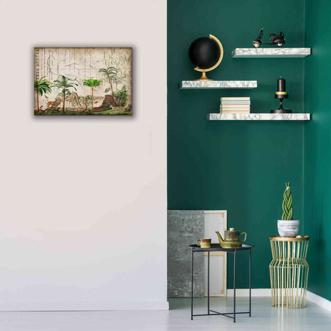 Image of 'Wild Animals Paradise Green' by Andrea Haase Giclee Canvas Wall Art,26 x 18