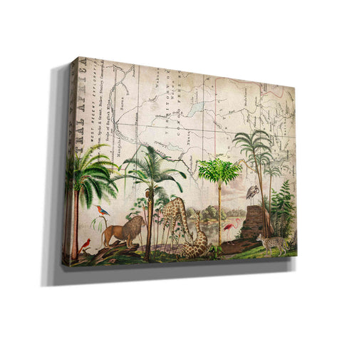 Image of 'Wild Animals Paradise Green' by Andrea Haase Giclee Canvas Wall Art