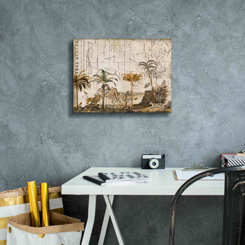 Image of 'Wild Animals Paradise Brown' by Andrea Haase Giclee Canvas Wall Art,16 x 12