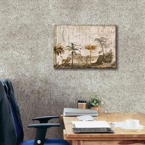 Image of 'Wild Animals Paradise Brown' by Andrea Haase Giclee Canvas Wall Art,26 x 18