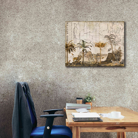 Image of 'Wild Animals Paradise Brown' by Andrea Haase Giclee Canvas Wall Art,34 x 26