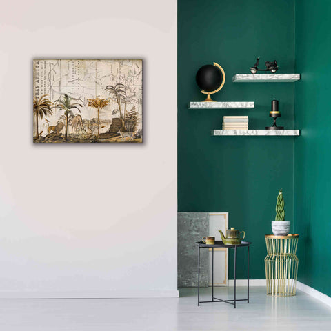 Image of 'Wild Animals Paradise Brown' by Andrea Haase Giclee Canvas Wall Art,34 x 26