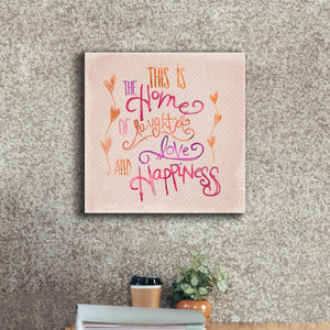 'Home Of Happiness' by Andrea Haase Giclee Canvas Wall Art,18 x 18