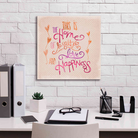 Image of 'Home Of Happiness' by Andrea Haase Giclee Canvas Wall Art,18 x 18