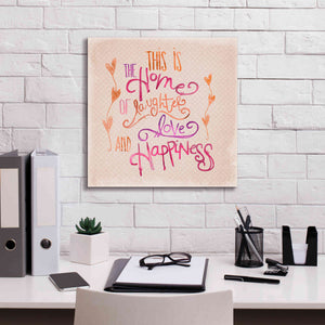 'Home Of Happiness' by Andrea Haase Giclee Canvas Wall Art,18 x 18