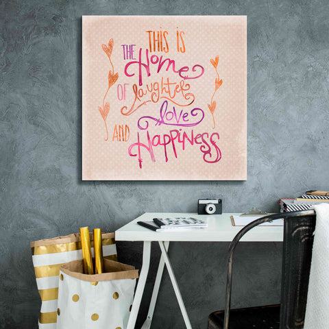 Image of 'Home Of Happiness' by Andrea Haase Giclee Canvas Wall Art,26 x 26