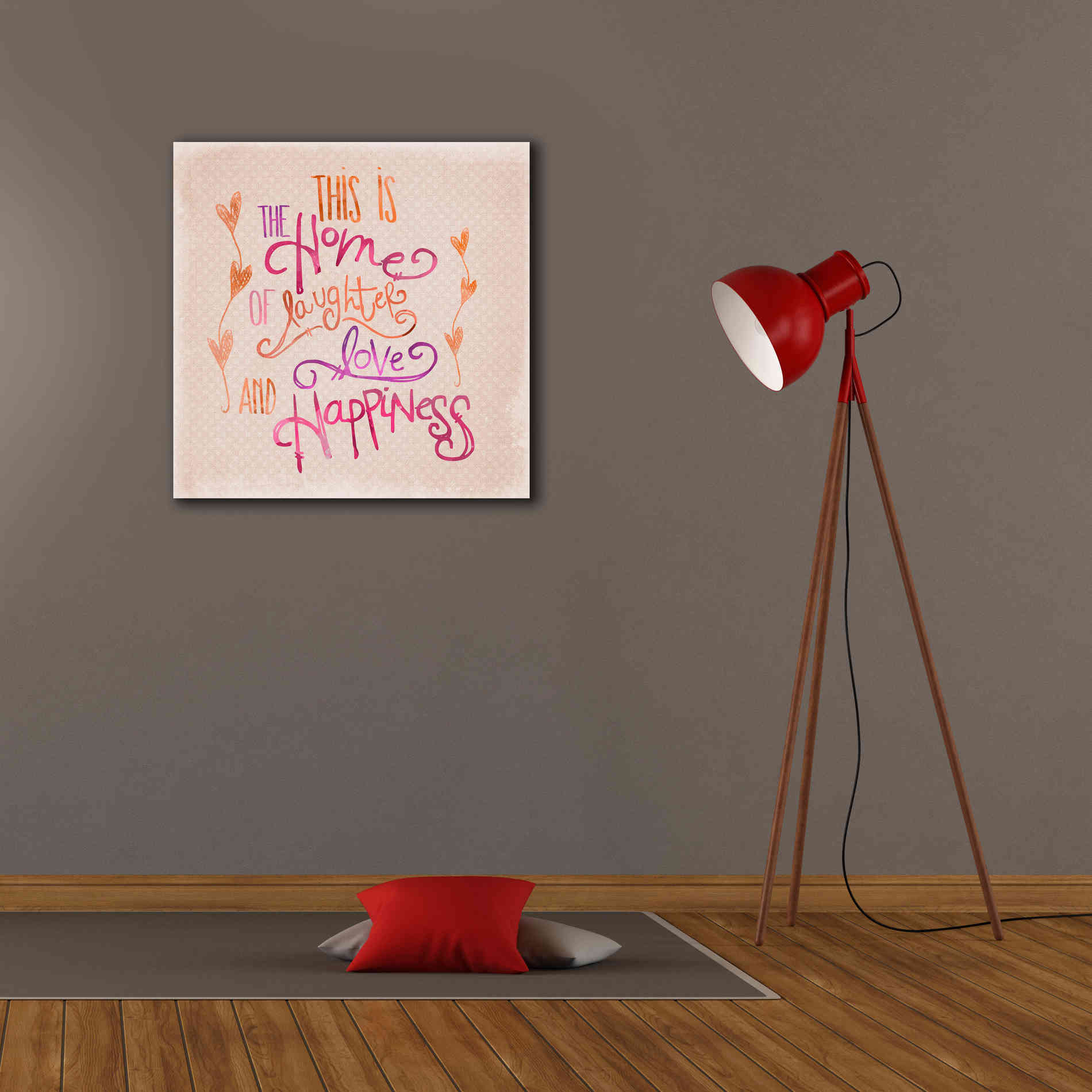'Home Of Happiness' by Andrea Haase Giclee Canvas Wall Art,26 x 26