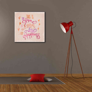 'Home Of Happiness' by Andrea Haase Giclee Canvas Wall Art,26 x 26