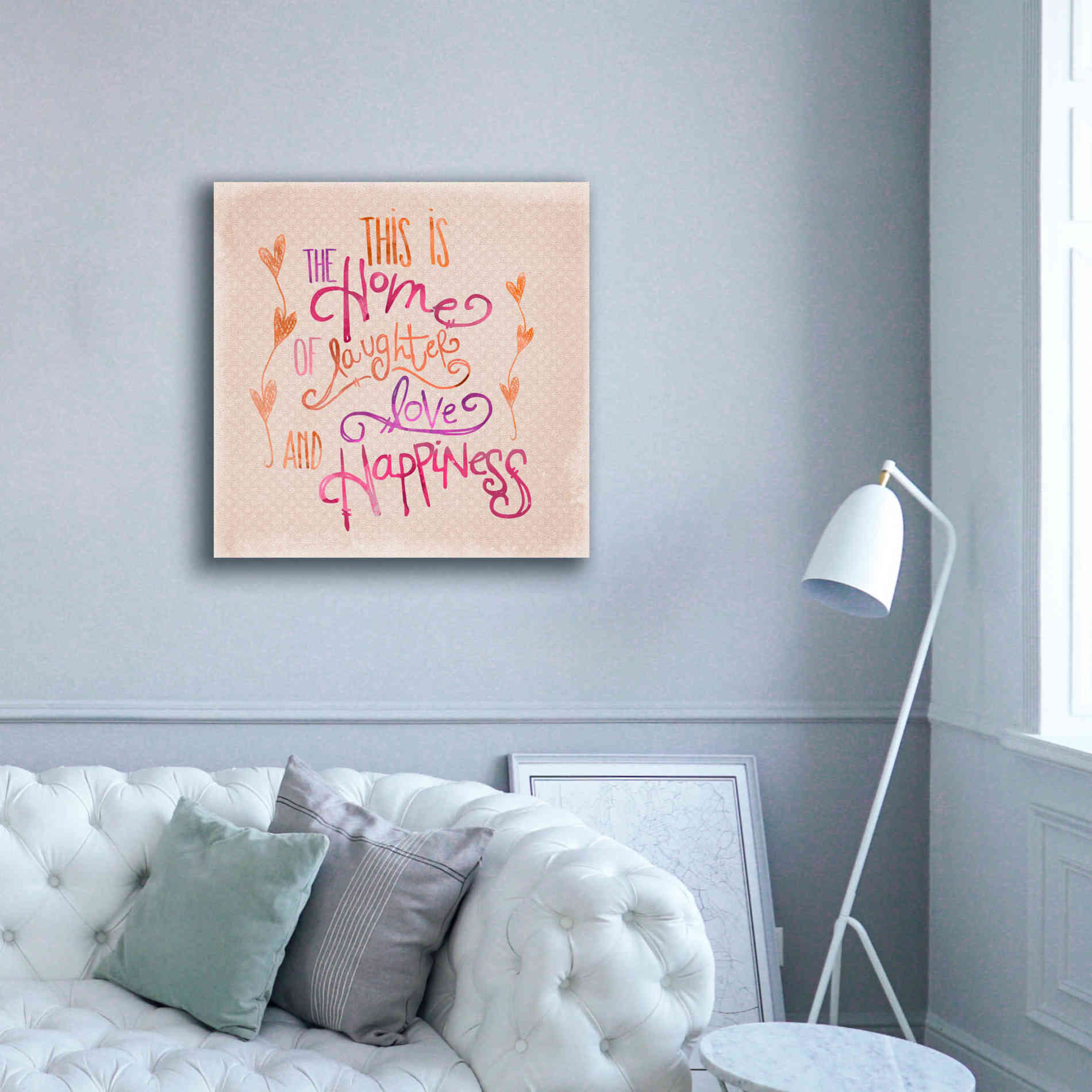 'Home Of Happiness' by Andrea Haase Giclee Canvas Wall Art,37 x 37