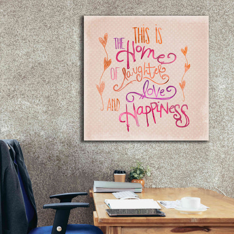 Image of 'Home Of Happiness' by Andrea Haase Giclee Canvas Wall Art,37 x 37
